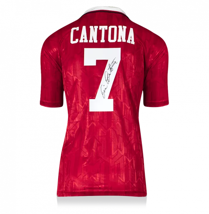 Eric Cantona Back Signed Manchester United 1994 Home Shirt In Classic Frame
