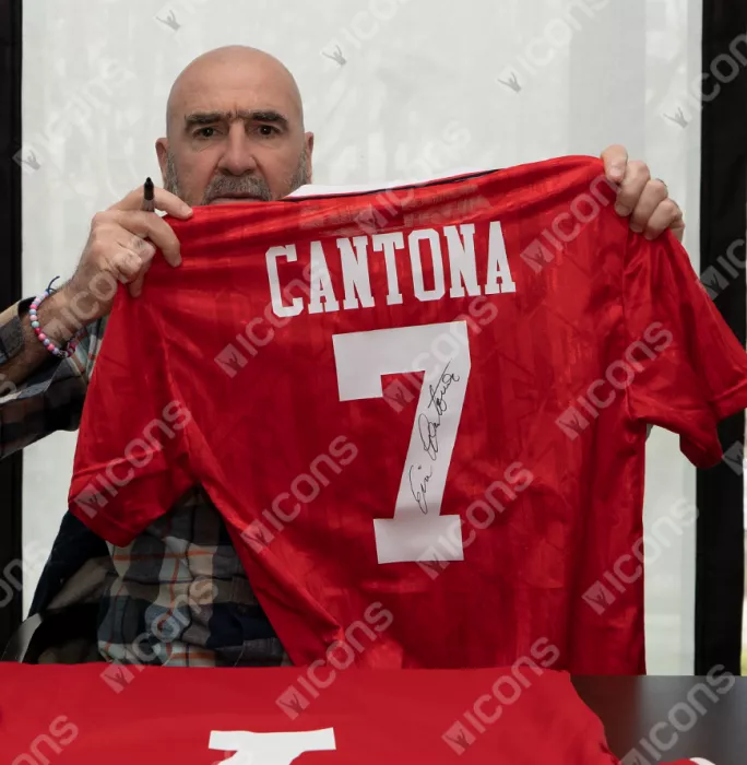 Eric Cantona Back Signed Manchester United 1994 Home Shirt