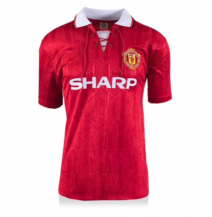 Eric Cantona Back Signed Manchester United 1994 Home Shirt: FA Cup Final Special Edition