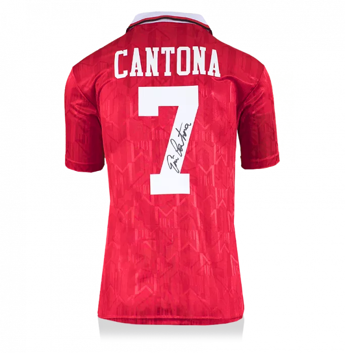 Eric Cantona Back Signed Manchester United 1994 Home Shirt: FA Cup Final Special Edition