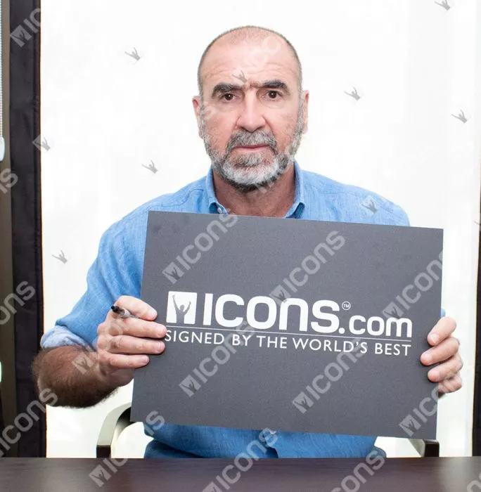 Eric Cantona Back Signed Manchester United 2019-20 Home Shirt In Hero Frame: Option 1