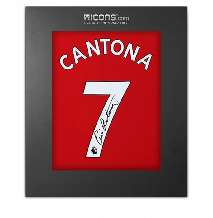 Eric Cantona Back Signed Manchester United 2021-22 Home Shirt In Deluxe Packaging