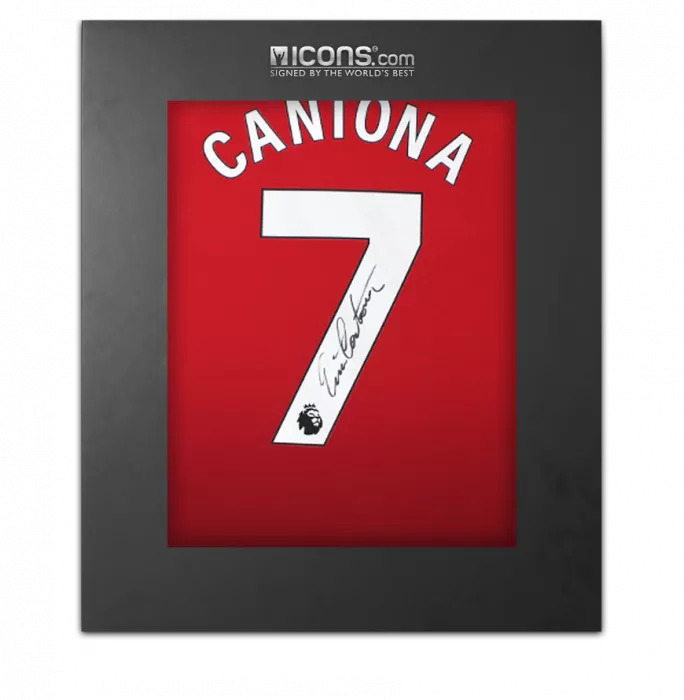 Eric Cantona Back Signed Manchester United 2024-25 Home Shirt In Deluxe Packaging