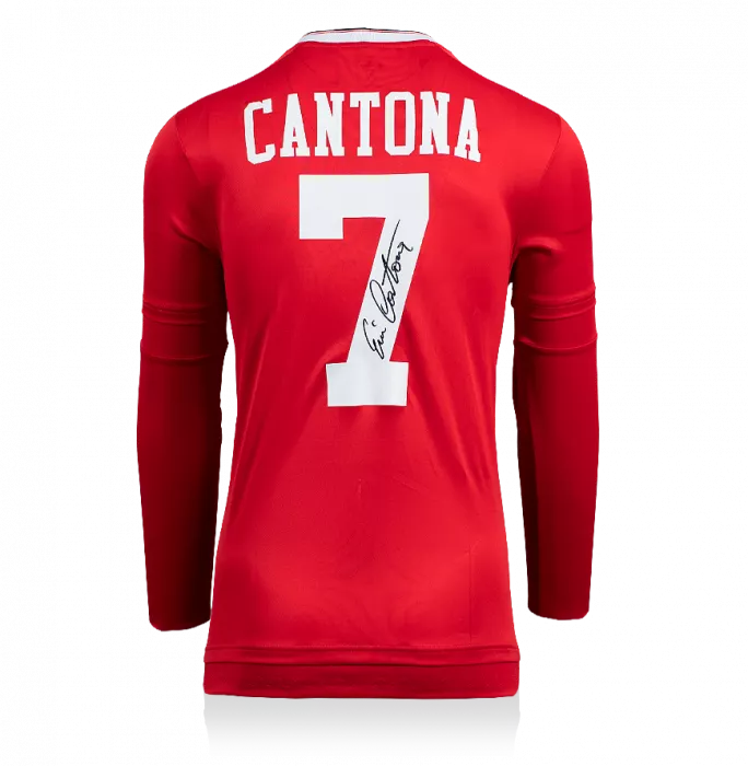 Eric Cantona Back Signed Manchester United Home Shirt