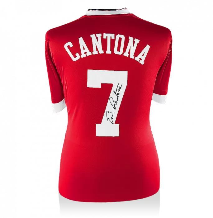 Eric Cantona Back Signed Manchester United Home Shirt