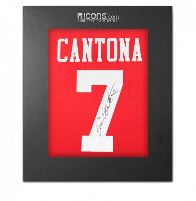 Eric Cantona Back Signed Manchester United Modern Shirt In Deluxe Packaging