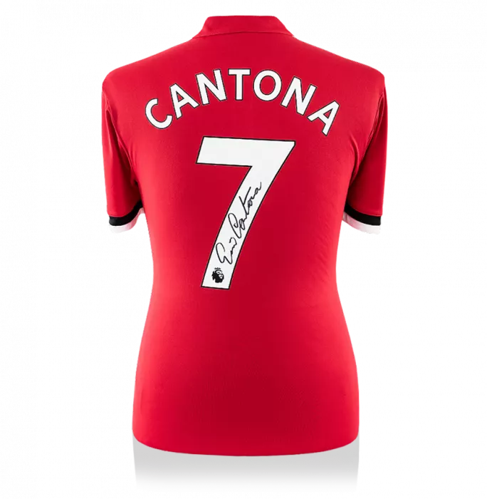 Eric Cantona Back Signed Modern Manchester United Home Shirt