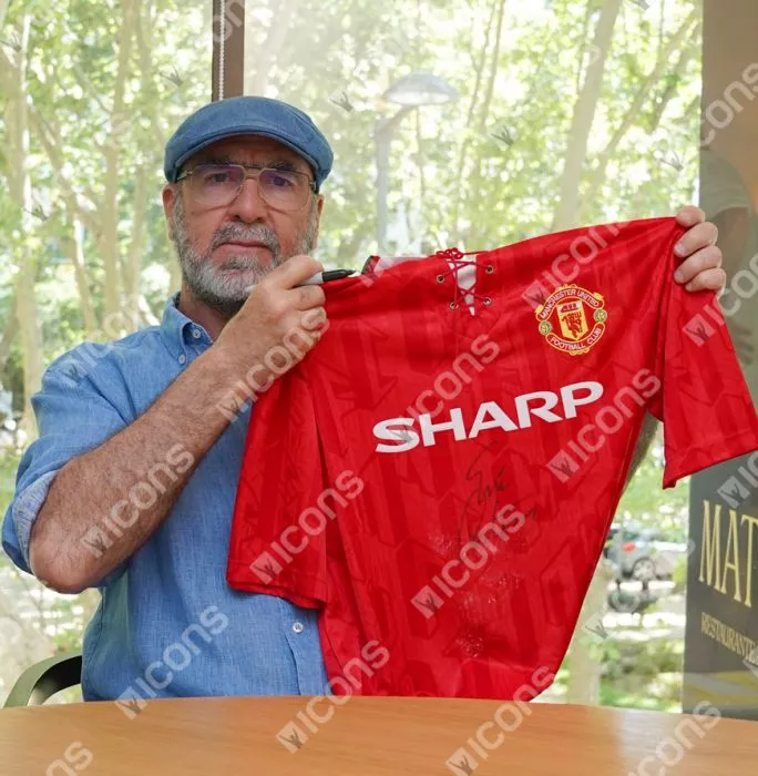 Eric Cantona Front Signed Manchester United 1992-94 Home Shirt In Classic Frame
