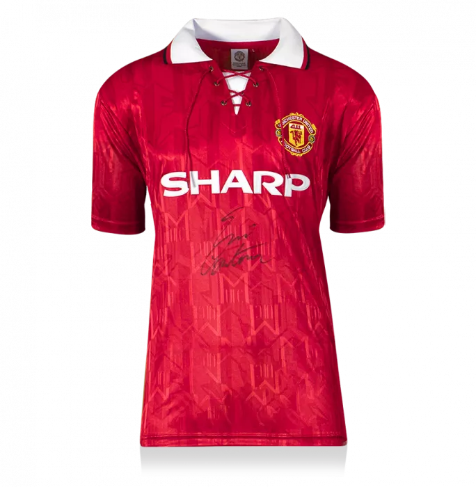 Eric Cantona Front Signed Manchester United 1994 Home Shirt In Classic Frame