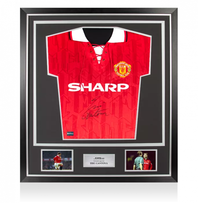 Eric Cantona Front Signed Manchester United 1994 Home Shirt In Classic Frame