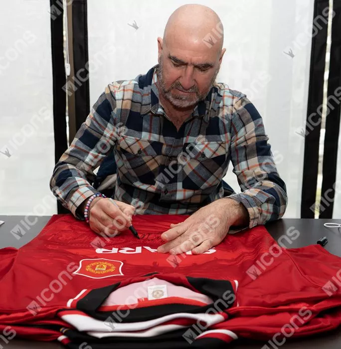 Eric Cantona Front Signed Manchester United 1996-97 Home Shirt