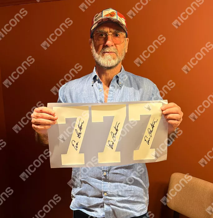 Eric Cantona Official UEFA Champions League Back Signed And Hero Framed Manchester United 1996-98 Home Shirt