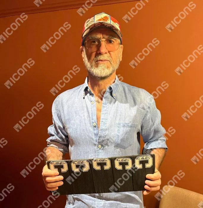 Eric Cantona Signed And Framed Captains Armband