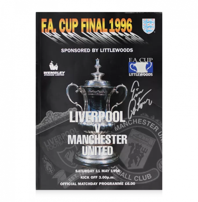 Eric Cantona Signed And Framed Programme: 1996 FA Cup Final