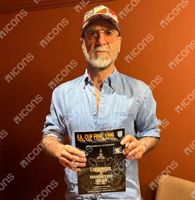 Eric Cantona Signed And Framed Programme: 1996 FA Cup Final