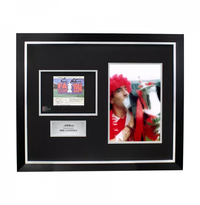Eric Cantona Signed And Framed Ticket: 1994 FA Cup Final