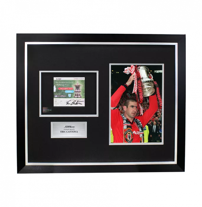 Eric Cantona Signed And Framed Ticket: 1996 FA Cup Final