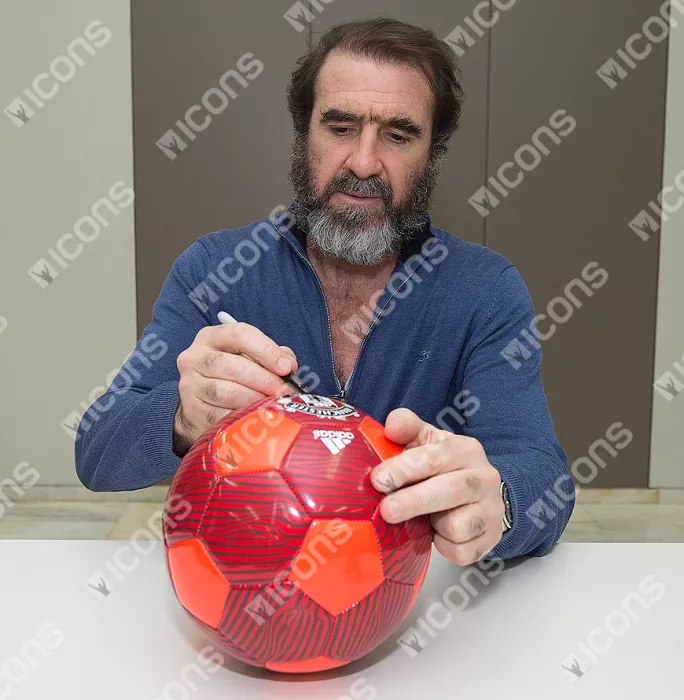 Eric Cantona Signed Manchester United Football