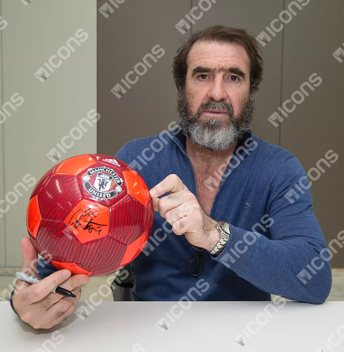 Eric Cantona Signed Manchester United Football