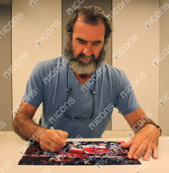 Eric Cantona Signed Manchester United Photo: Goal Vs Manchester City