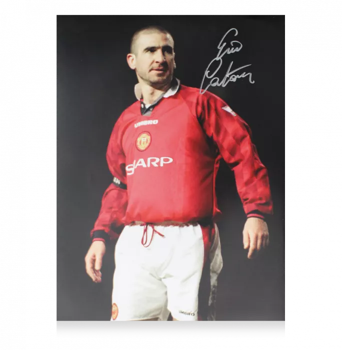 Eric Cantona Signed Manchester United Photo In Premium Photo Frame: The King