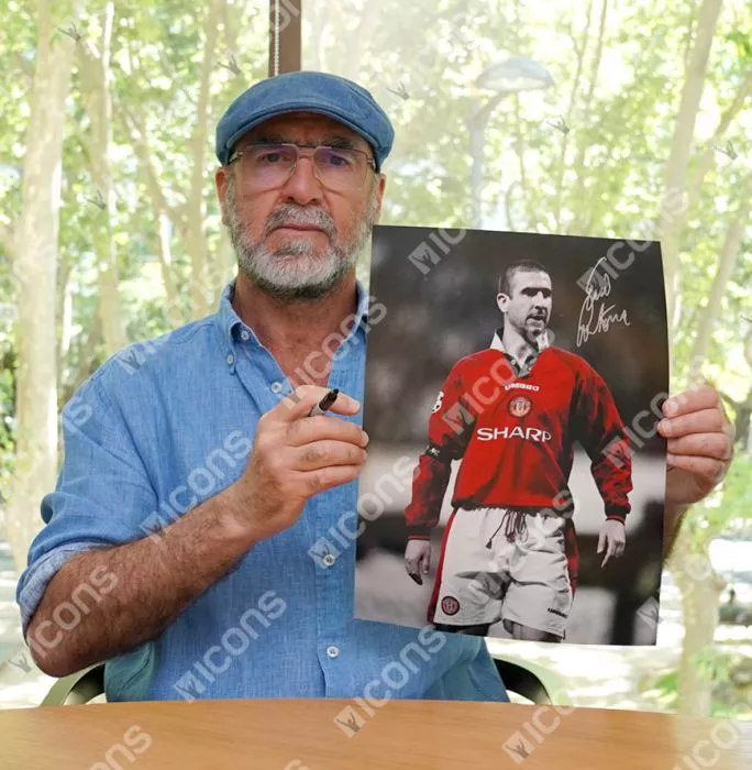 Eric Cantona Signed Manchester United Photo In Premium Photo Frame: The King