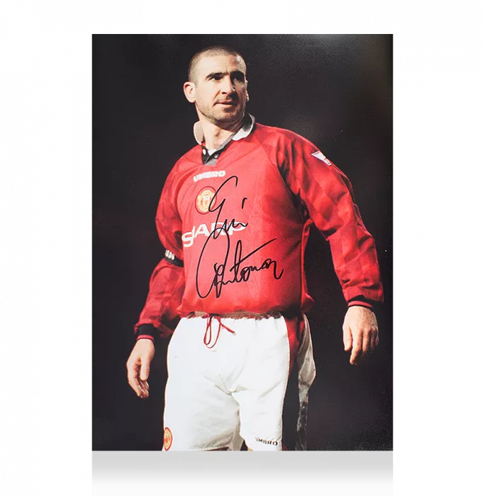 Eric Cantona Signed Manchester United Photo: Legend