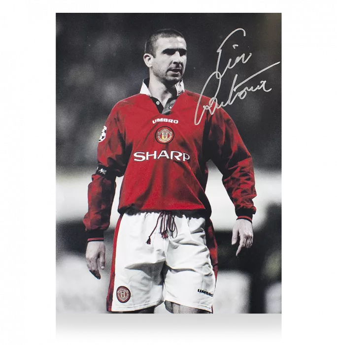 Eric Cantona Signed Manchester United Photo: The King