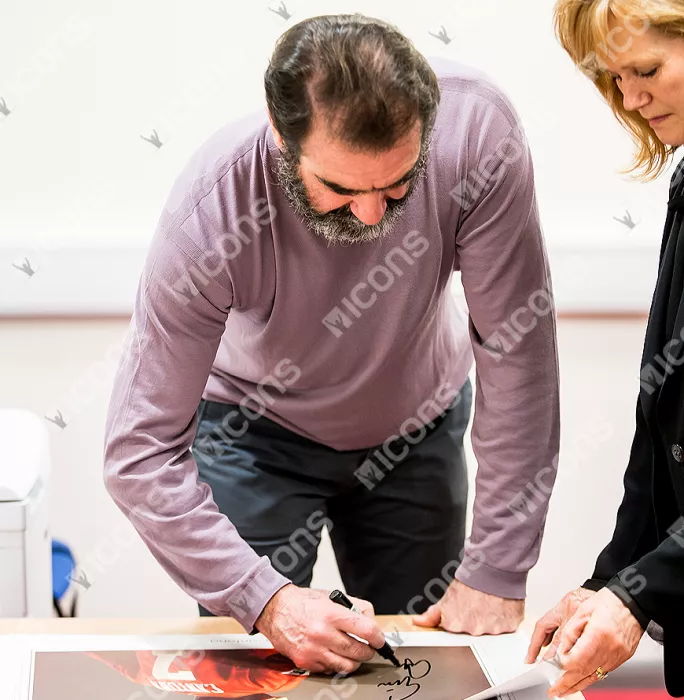 Eric Cantona Signed Manchester United Photo: The King