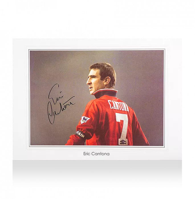 Eric Cantona Signed Manchester United Photo: The King