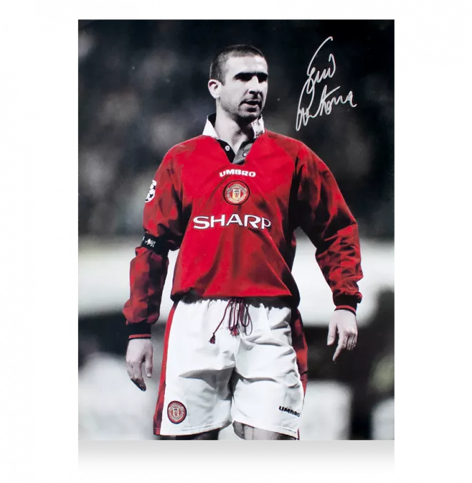 Eric Cantona Signed Manchester United Photo: The King