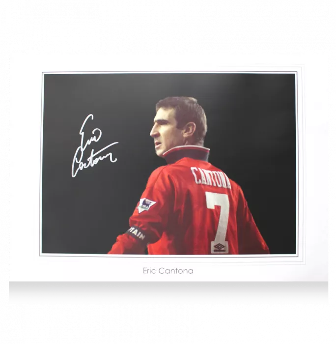 Eric Cantona Signed Manchester United Print: The King
