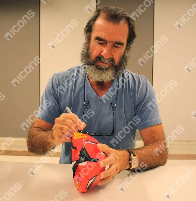 Eric Cantona Signed Mini Manchester United Football