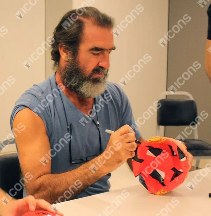 Eric Cantona Signed Mini Manchester United Football