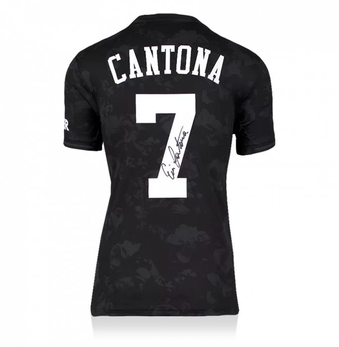 Eric Cantona Signed Modern Manchester United Third Shirt With Fan Style Numbers