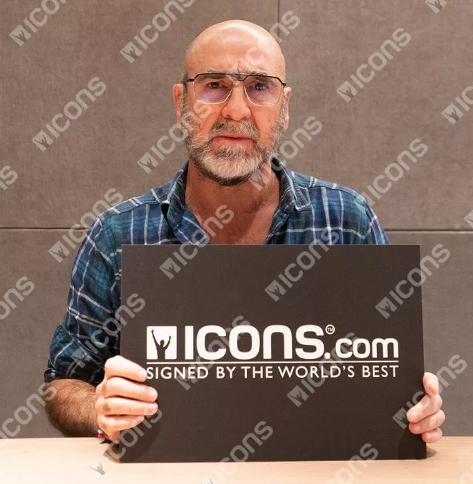 Eric Cantona Signed Premier League Football In Acrylic Case