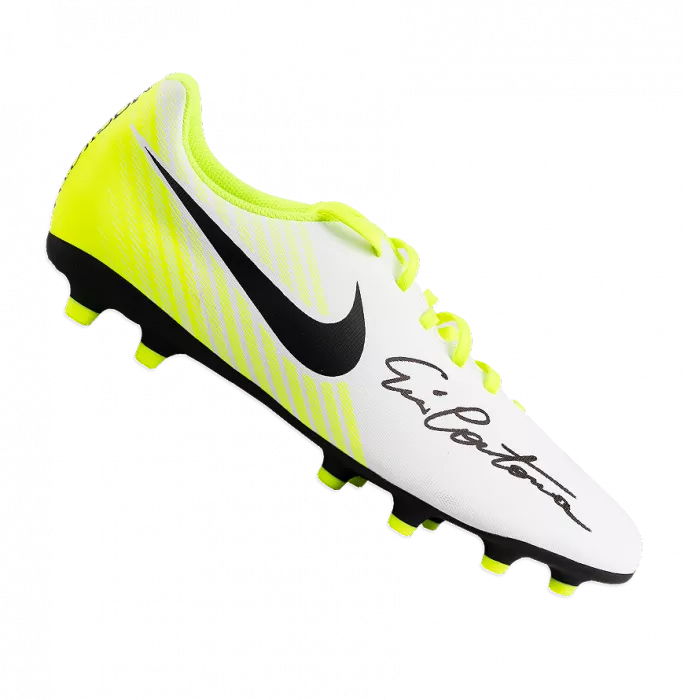 Eric Cantona Signed White And Green Nike Boot