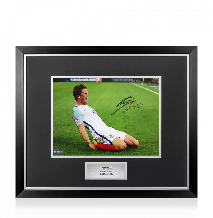 Eric Dier Signed England Photo In Premium Photo Frame: UEFA EURO 2016 Goal vs Russia