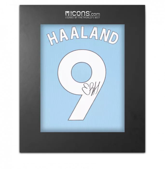 Erling Haaland Back Signed Manchester City 2023-24 Home Shirt In Deluxe Packaging
