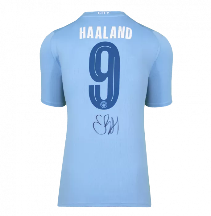 Erling Haaland Back Signed Manchester City 2023-24 Home Shirt