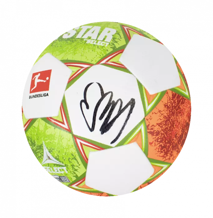 Erling Haaland Signed Derbystar Bundesliga Football In Acrylic Case