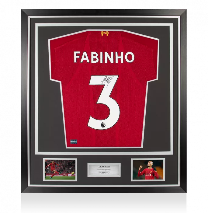 Fabinho Signed Liverpool 2019-20 Home Shirt In Classic Frame