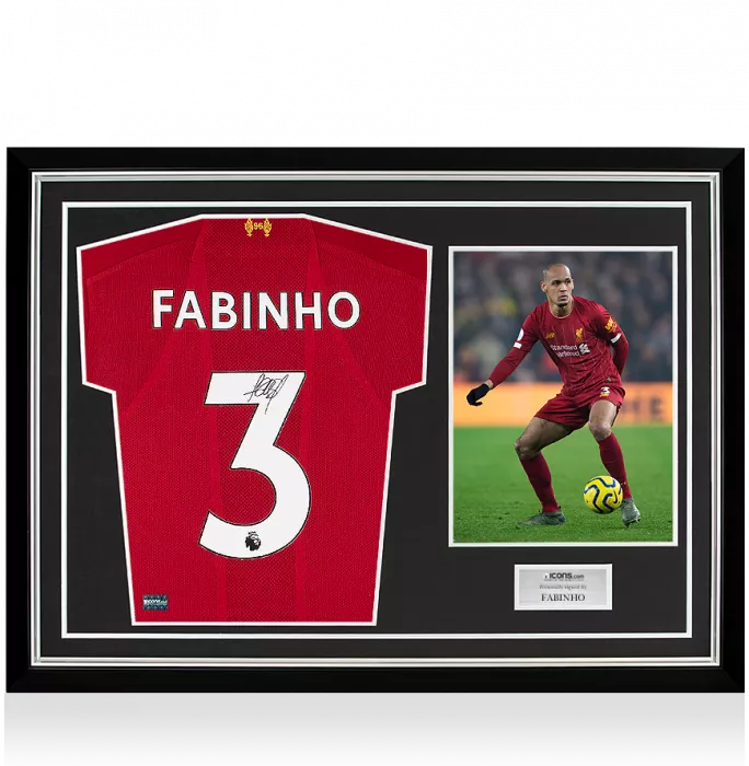 Fabinho Signed Liverpool 2019-20 Home Shirt In Hero Frame: Option 1