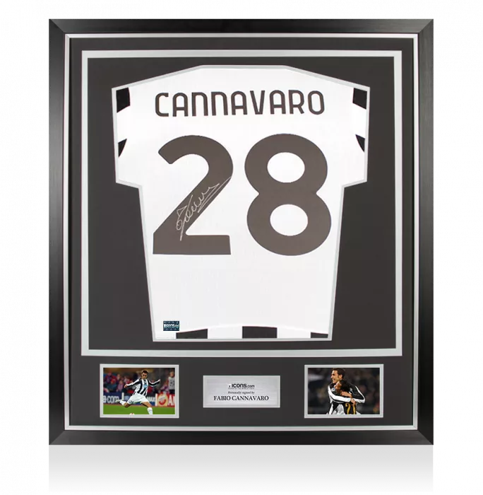 Fabio Cannavaro Back Signed Juventus 2021-22 Home Shirt In Classic Frame