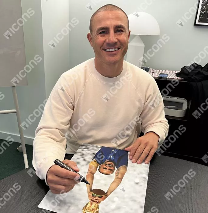 Fabio Cannavaro Official 2006 FIFA World Cup™ Signed And Framed Italy Photo: 2006 Winner