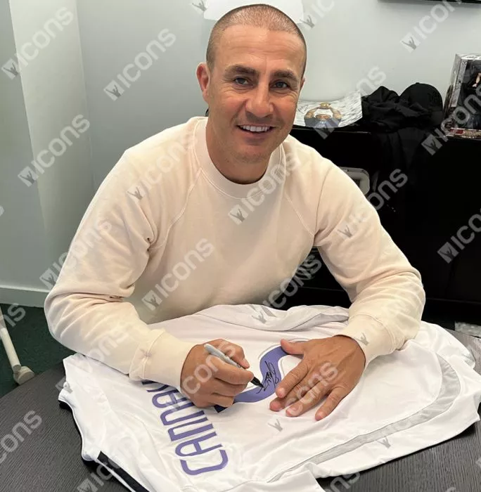 Fabio Cannavaro Official Ballon D'Or™ Back Signed And Hero Framed Real Madrid Teamgeist Shirt