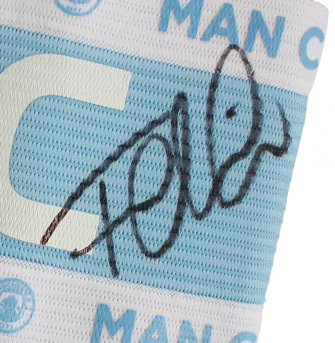 Fernandinho Signed And Framed Manchester City Captain's Armband