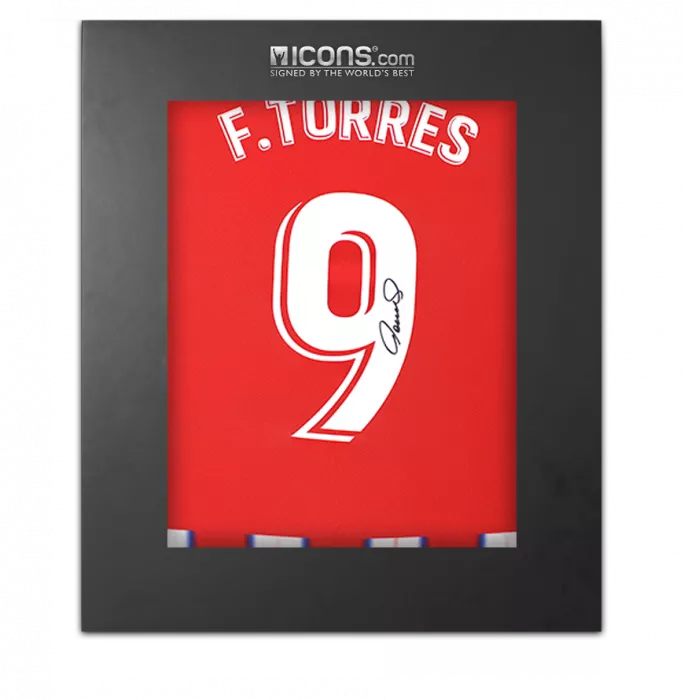 Fernando Torres Back Signed Atletico Madrid 2024-25 Home Shirt with Fan Style Number In Deluxe Packaging