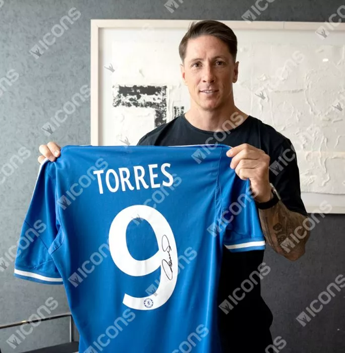 Fernando Torres Back Signed Chelsea FC 2013-14 Home Shirt