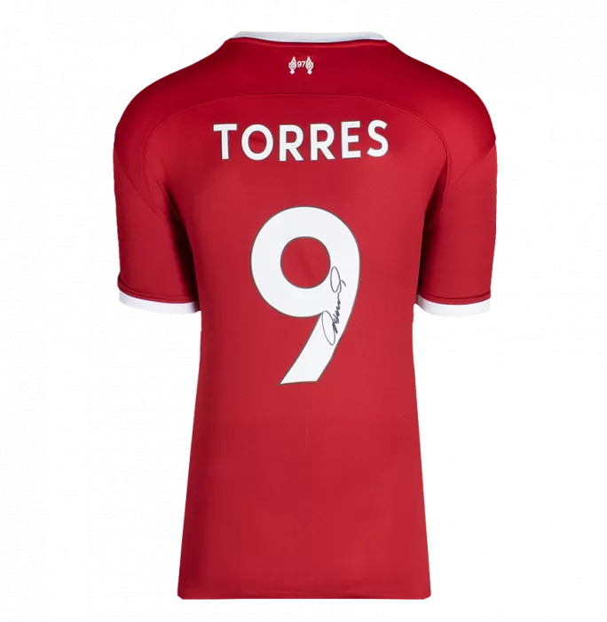 Fernando Torres Back Signed Liverpool 2023-24 Home Shirt In Classic Frame